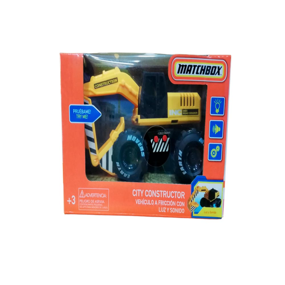 Vehículo Construcción De Fricción Light & Sound Matchbox Surtido