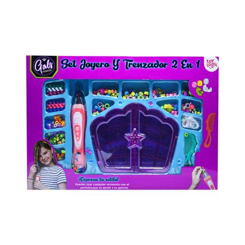 Set Joyero Y Trenzador 2 en 1, Incluye Multiples Accesorios
