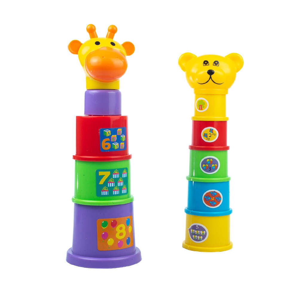 Juego De Tazas Apilables Diseño Animalitos