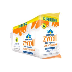 Leche deslactosada Parmalat Zymil semidescremada x6und x1100ml c-u
