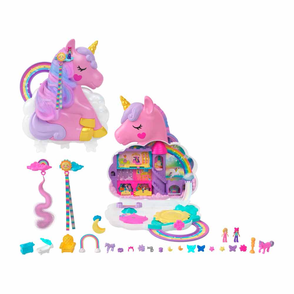 Polly Pocket Unicornio Salón Arcoíris Mattel