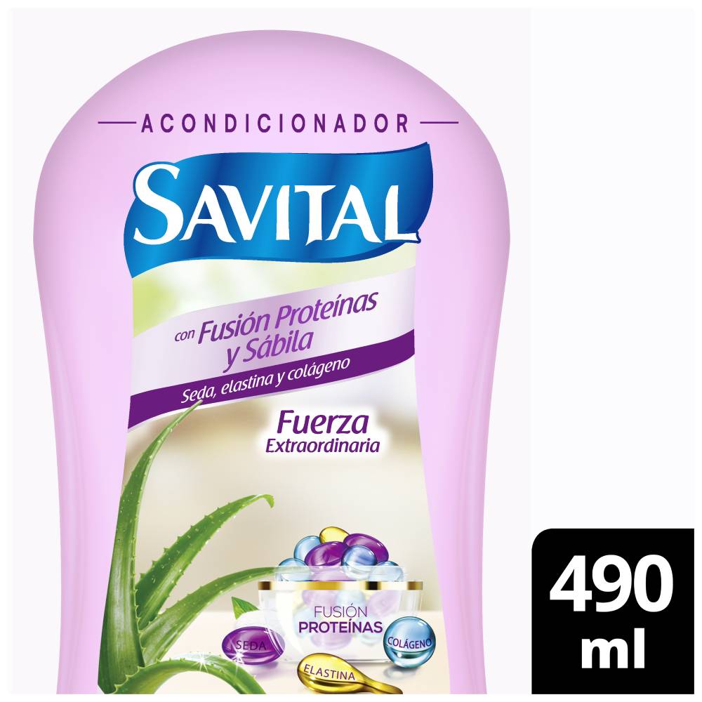 Acondicionador Savital fusión proteínas sábila x490ml