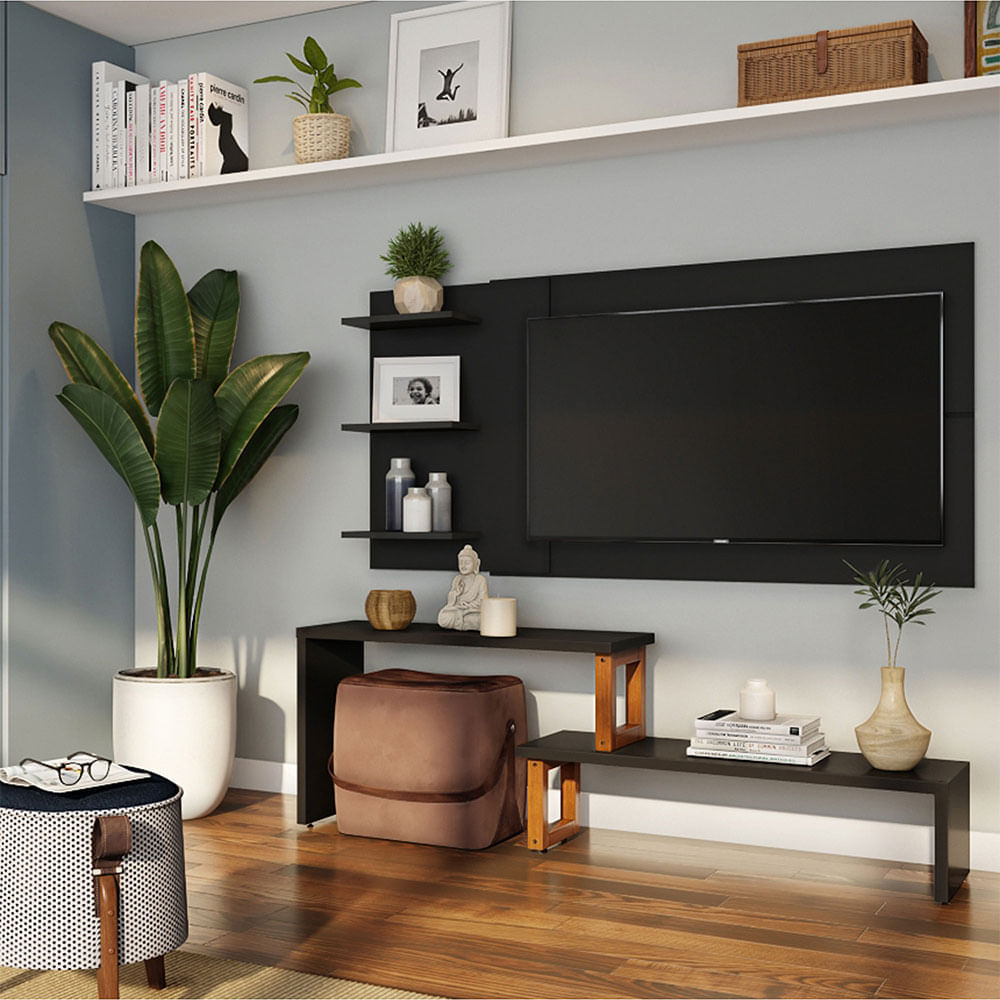 Mesa auxiliar Glam - Negro/almendra