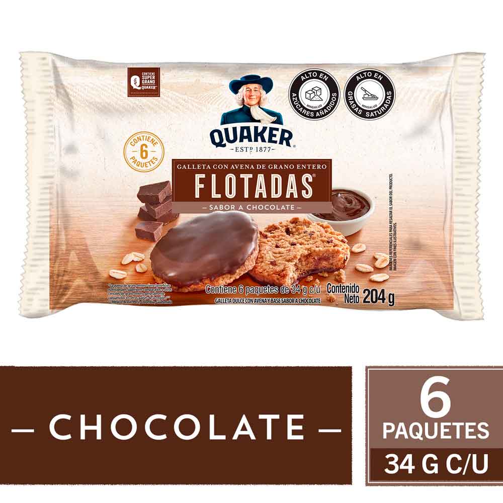 Galletas Avena Quaker Chocolate 34gr