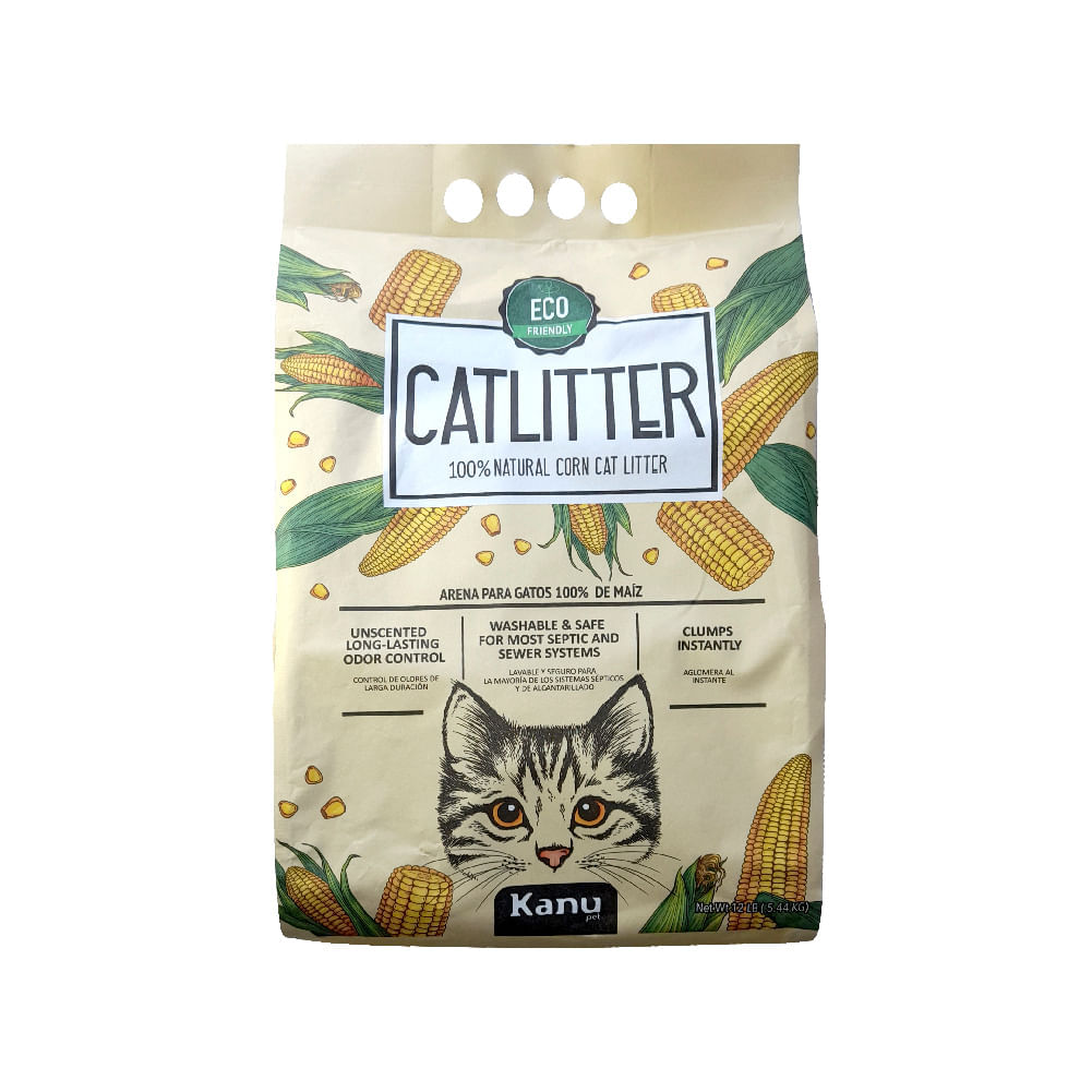 Arena De Maiz Kanu Para Gato 5.44 KG