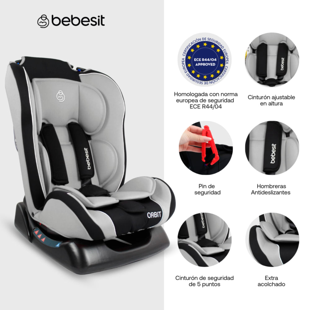 Siila de Carro Orbit Lx Bebesit Gris