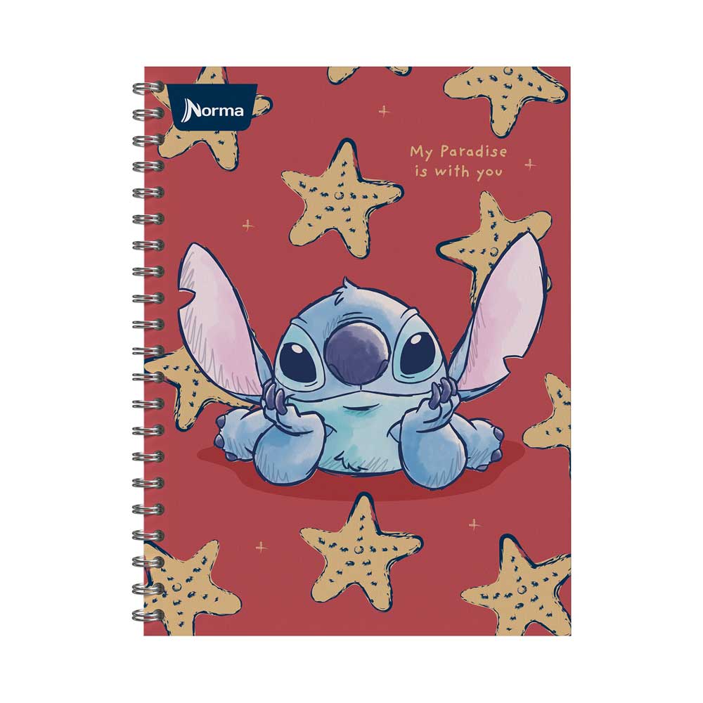 Cuaderno argollado doble stitch 80 hojas cuadriculado Norma Surtido