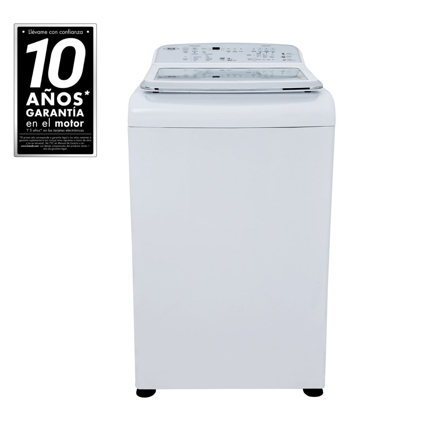 Lavadora Haceb Carga Superior Lav Zoü 14 Kg D Bl 14Kg Blanco