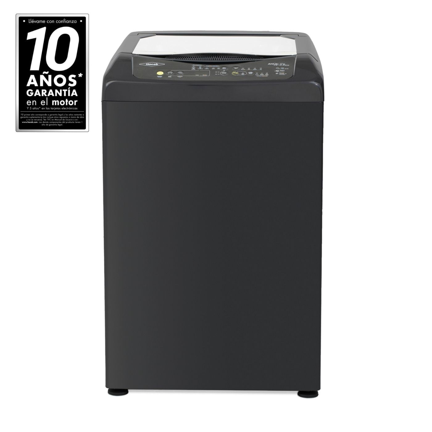 Lavadora Haceb AWÜA 17Kg D NE Negro
