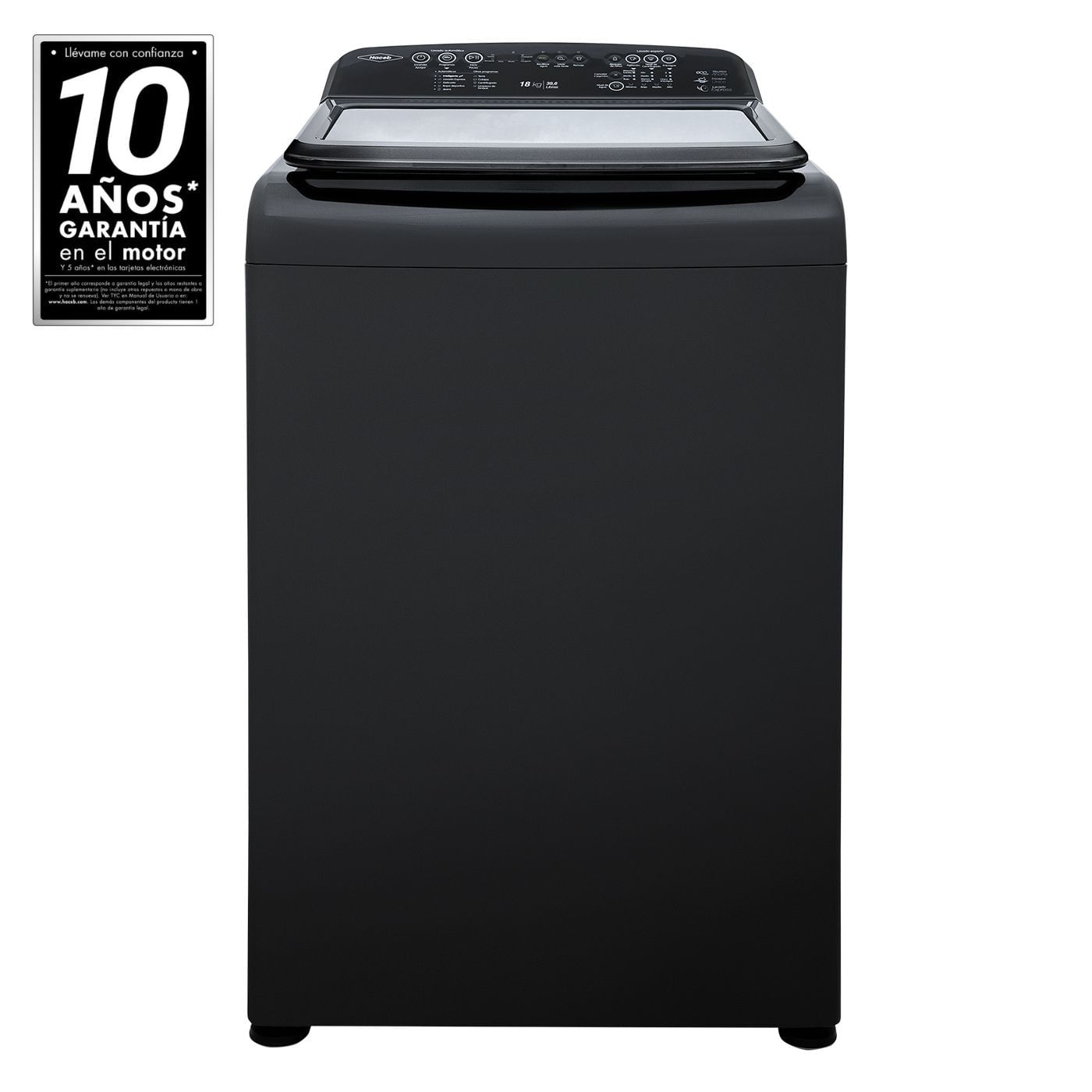 Lavadora Haceb Carga Superior Ivy LA18EVI16B-CC1HW 18Kg Gris