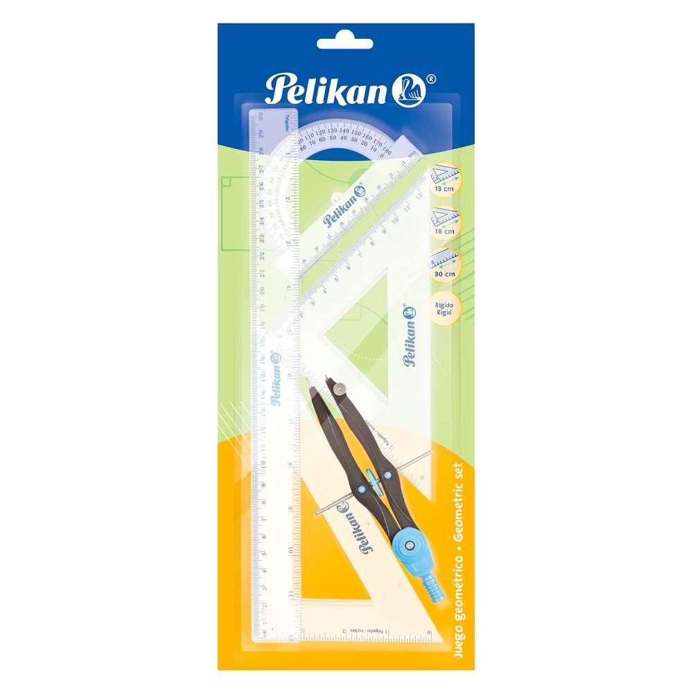 Juego Geométrico 5 Piezas Mediano Pelikan