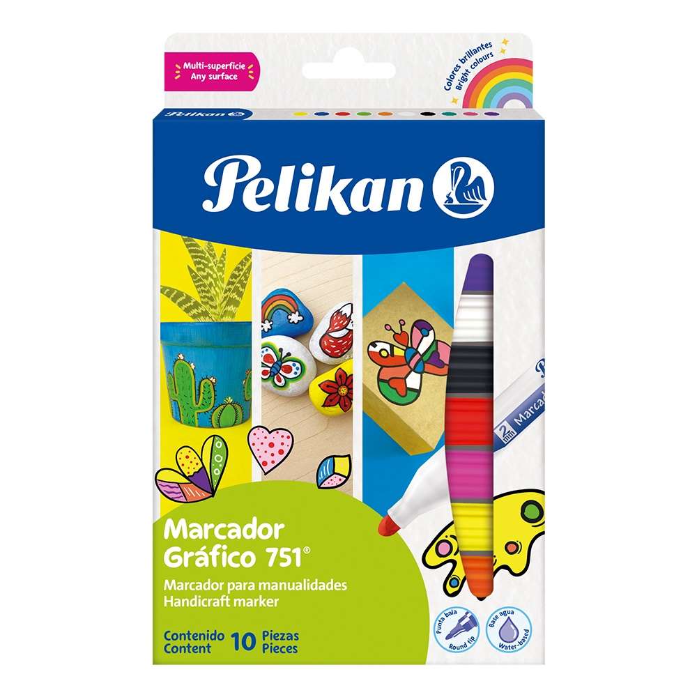 Marcador Permanente Grafico 751 Est X 10