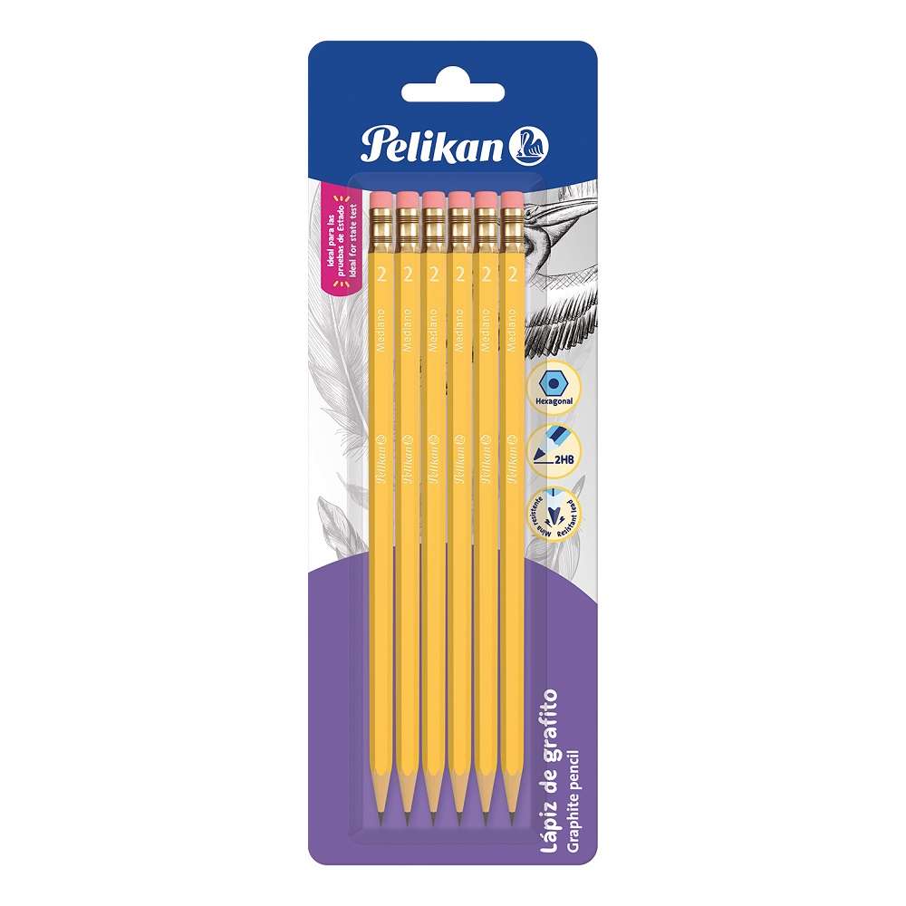 Lápiz HB 2 Negro X 6