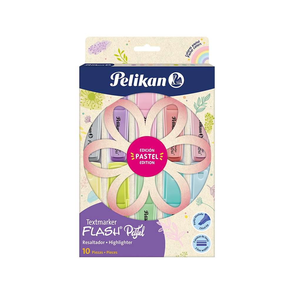 Textmarker Flashpastelpétalos Cj10Und Pelikan