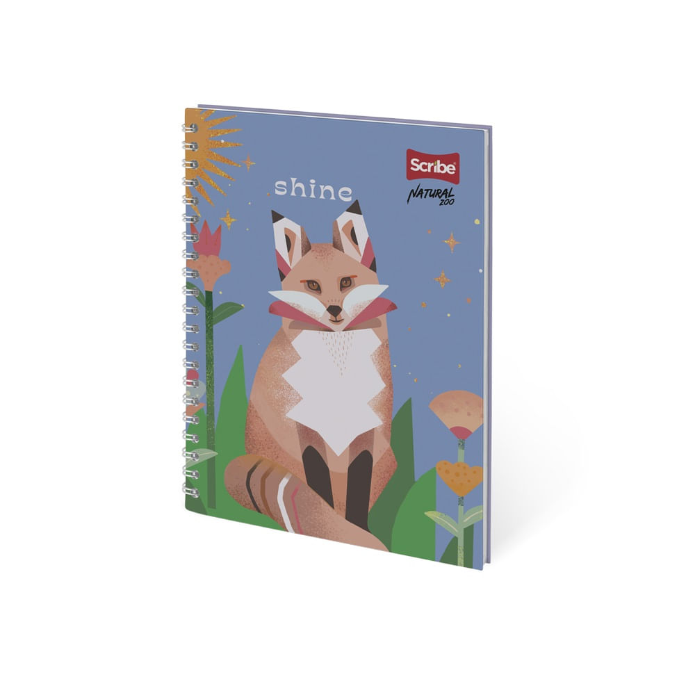 Cuaderno Argollado 5 Materias Natural Zoo Cuadriculado Scribe Surtido