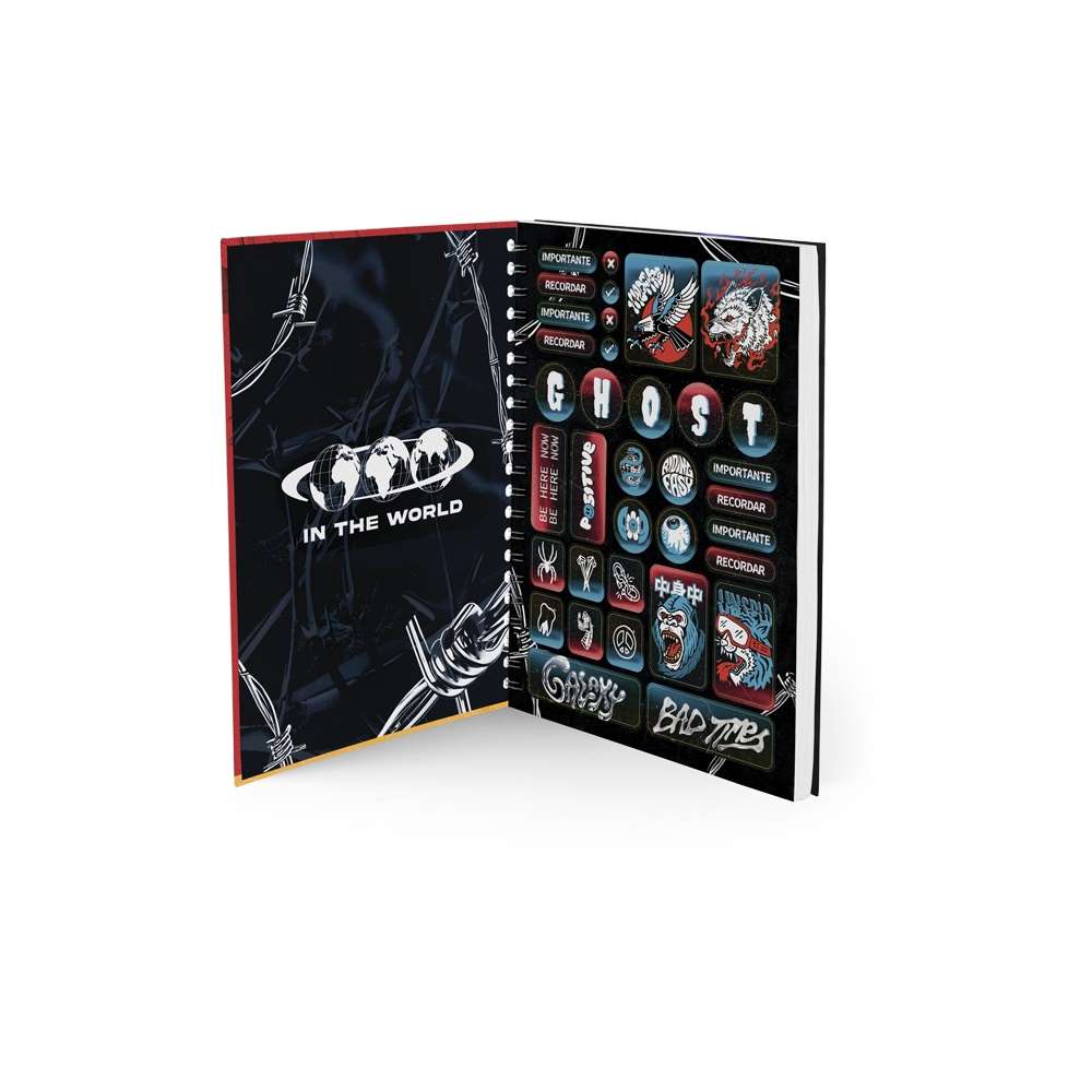 Cuaderno Espiral Pasta Dura Tribals 80 Hojas Cuadriculado Scribe Surtido