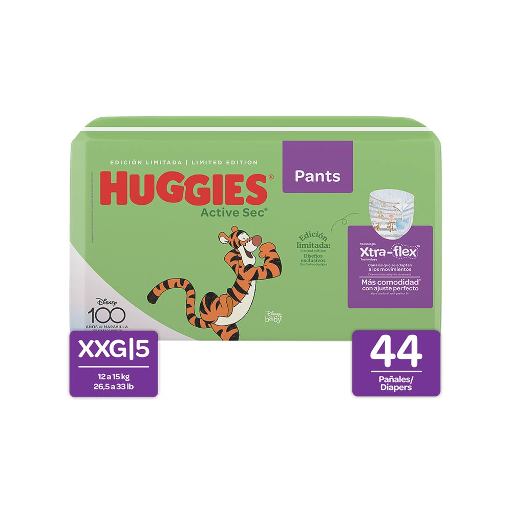 Pañales Huggies Active Sec Xtra Flex 5/XXG x44und