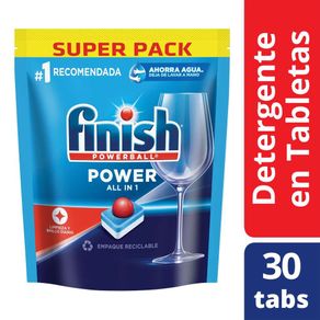 Detergente Lavavajillas Finish tabletas x30und