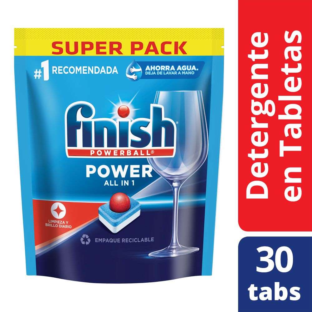 Detergente Lavavajillas Finish tabletas x30und