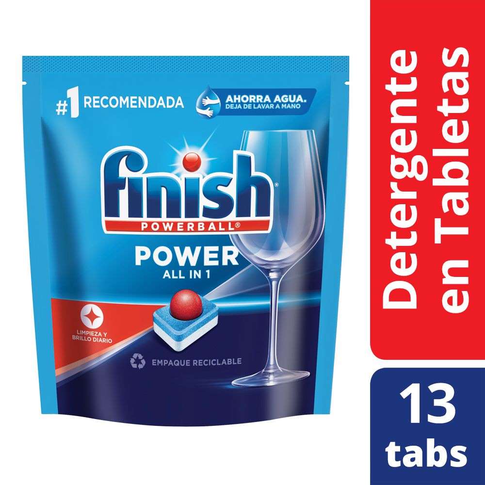 Detergente Lavavajillas Finish tabletas x13und