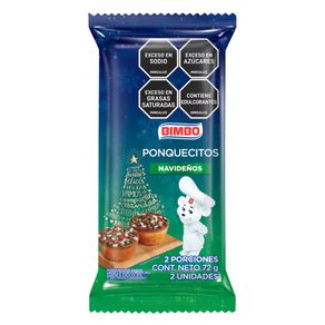 Ponquecitos bimbo navidenos x2und x72g
