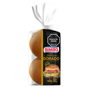 Pan bimbo hamburguesa dorado x4und x90gr c/u