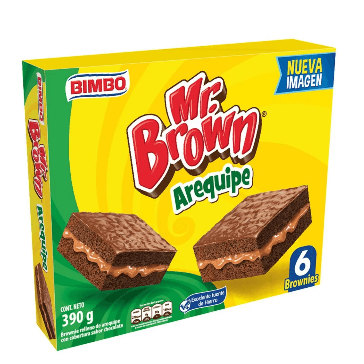 Brownie Mr. brown Arequipe  6 Und x 390g