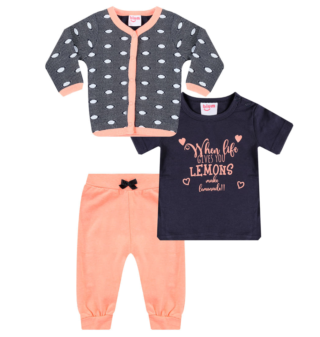 Set 3 Piezas Chaqueta Camiseta Y Pantalon Para Niña