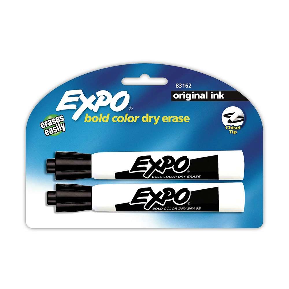 Marcador borrable negro x2und Expo