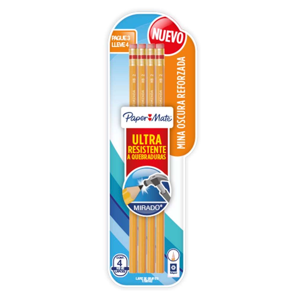 Lápiz Mirado N°2 pague 3 lleve 4 Paper Mate