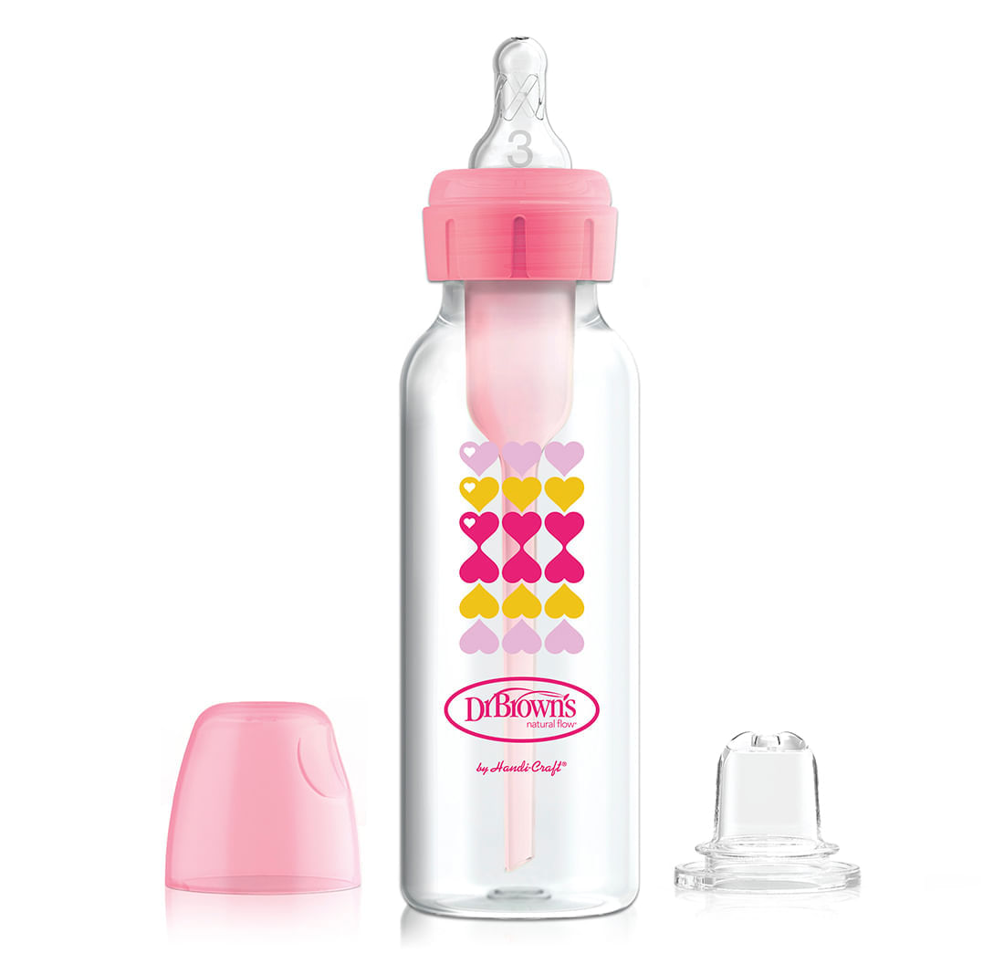 Kit de Transición 2 en 1 Options 8oz Rosa Dr. Brown's