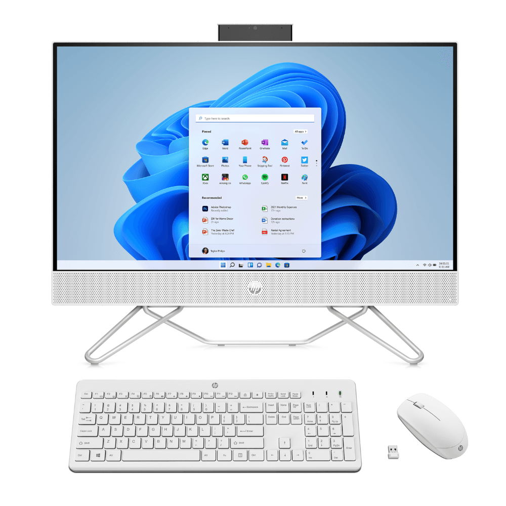 Computador All in One HP 24-CB1010LA Intel Core i3 8GB 512GB 23.8" Blanco + Teclado + Mouse