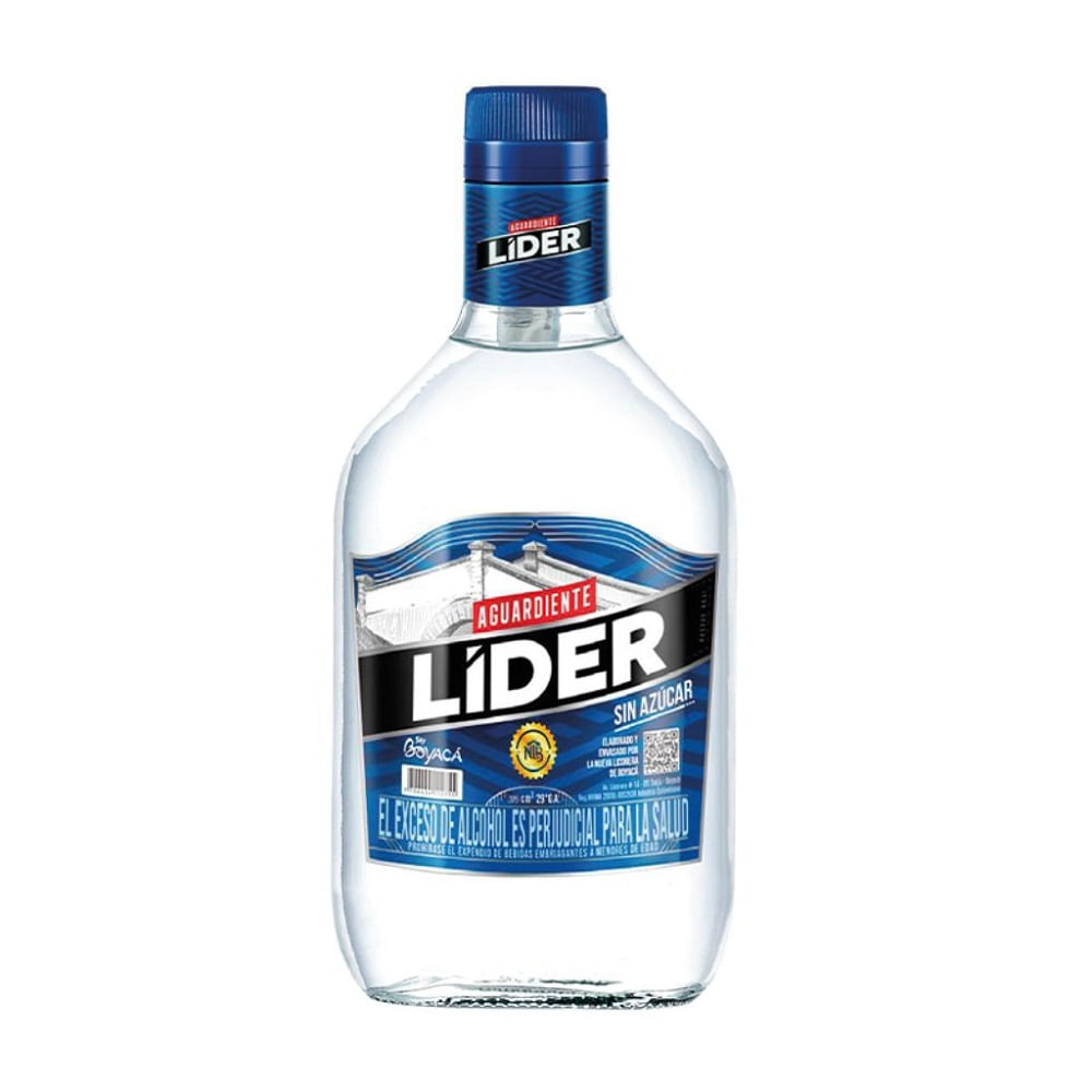Aguardiente Líder sin azúcar x375ml