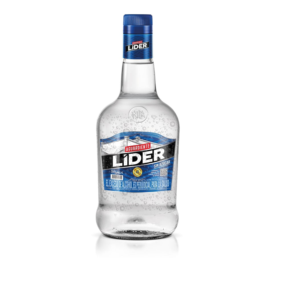 Aguardiente Líder sin azúcar x750ml