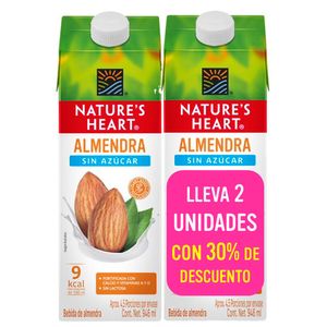 Bebida Natures Heart Almendra x2 Und x946ml