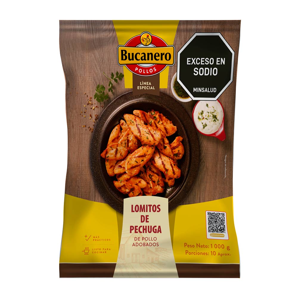 Lomitos de Pechuga Adobados Bucanero x600g