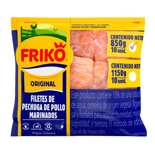 Filete de Pechuga Friko Porcionado x10Und x850g