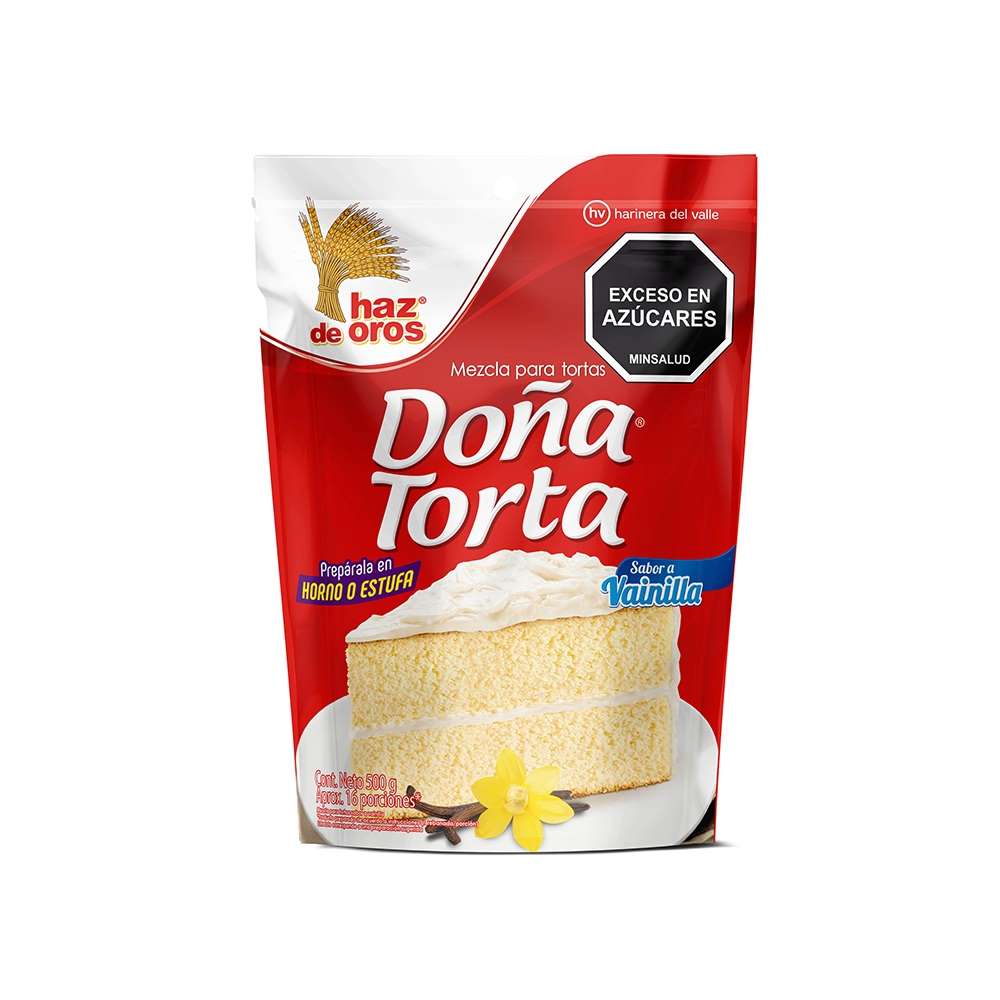 Mezcla Lista Para Tortas Vainilla Doña Torta Haz de Oros x 500g