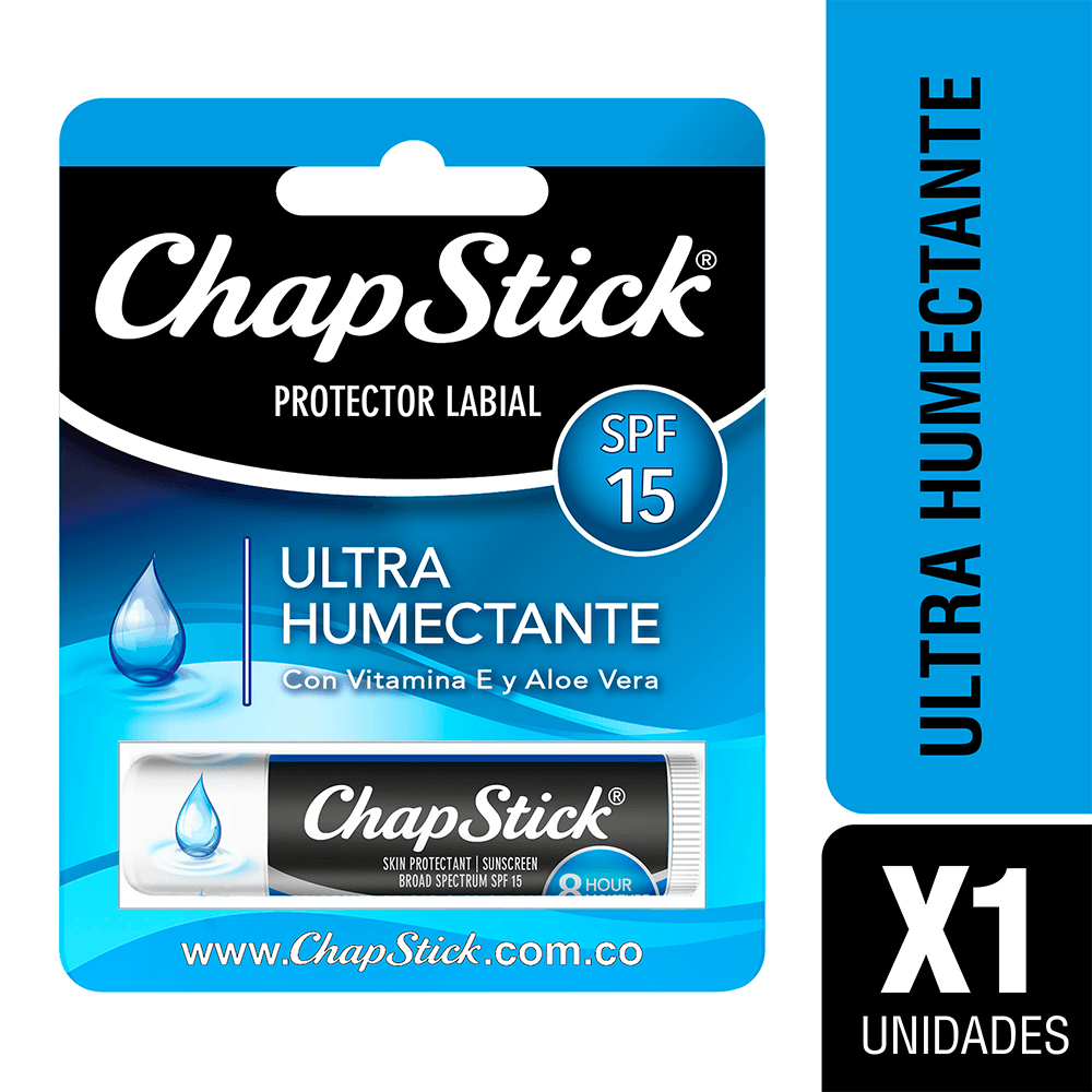 Protector Labial Chapstick humectante con Protección Solar SPF15 x1und