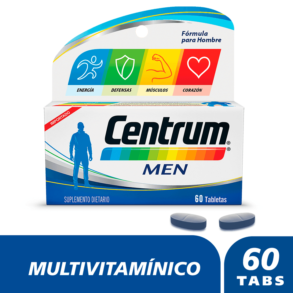 Suplemento Dietario Centrum Men multivitamínico Formula para hombre x60Tabs