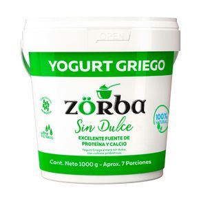 Yogurt Zorba griego natural sin dulce x1000g