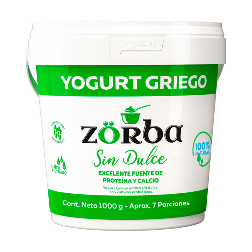 Yogurt Zorba griego natural sin dulce x1000g