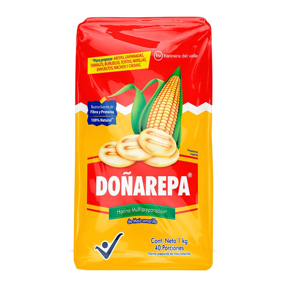 Harina Doñarepa precocida maíz amarillo x1000g