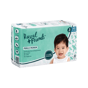 Pañales Rascal + Friends T3 x36 Unds