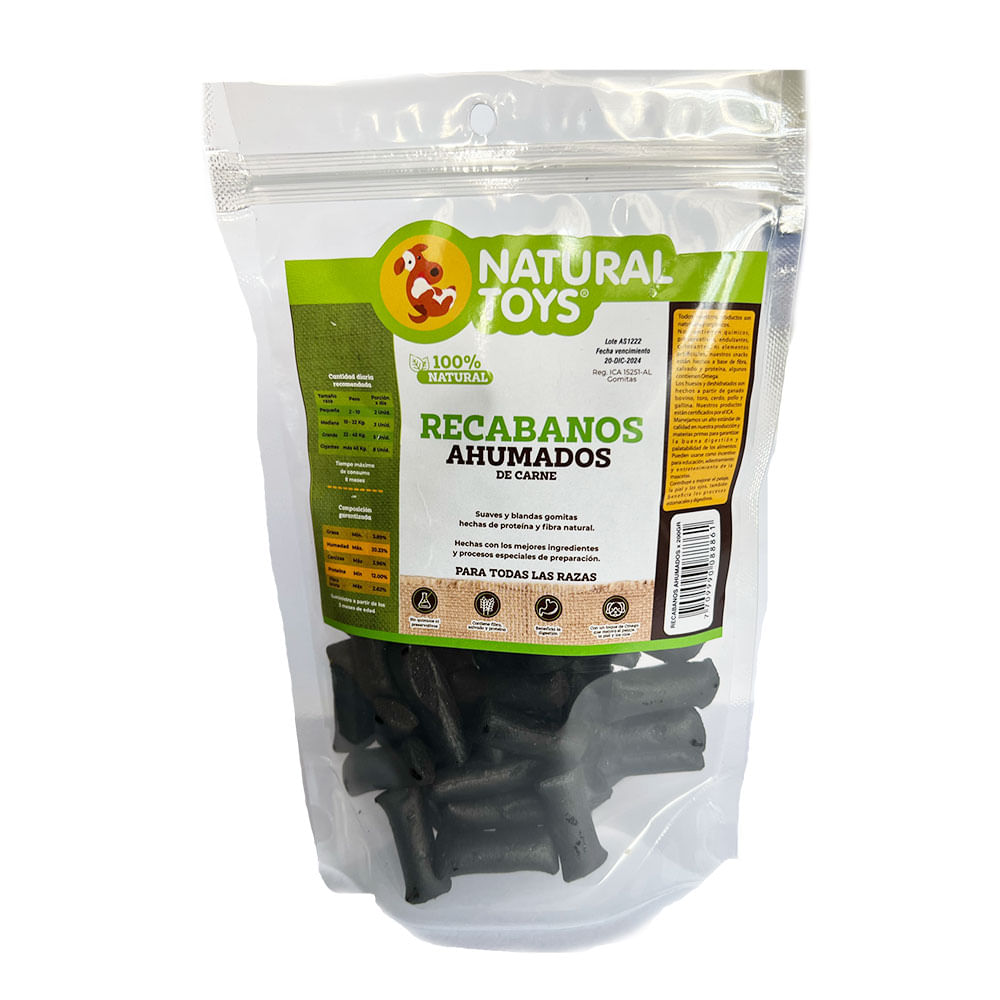 Snack Para Perro Natural Toys Recabano Natural x200g