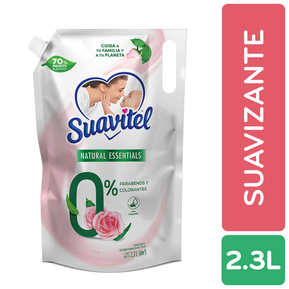Suavizante Suavitel Natural Essentials Agua de Rosas x2.3L
