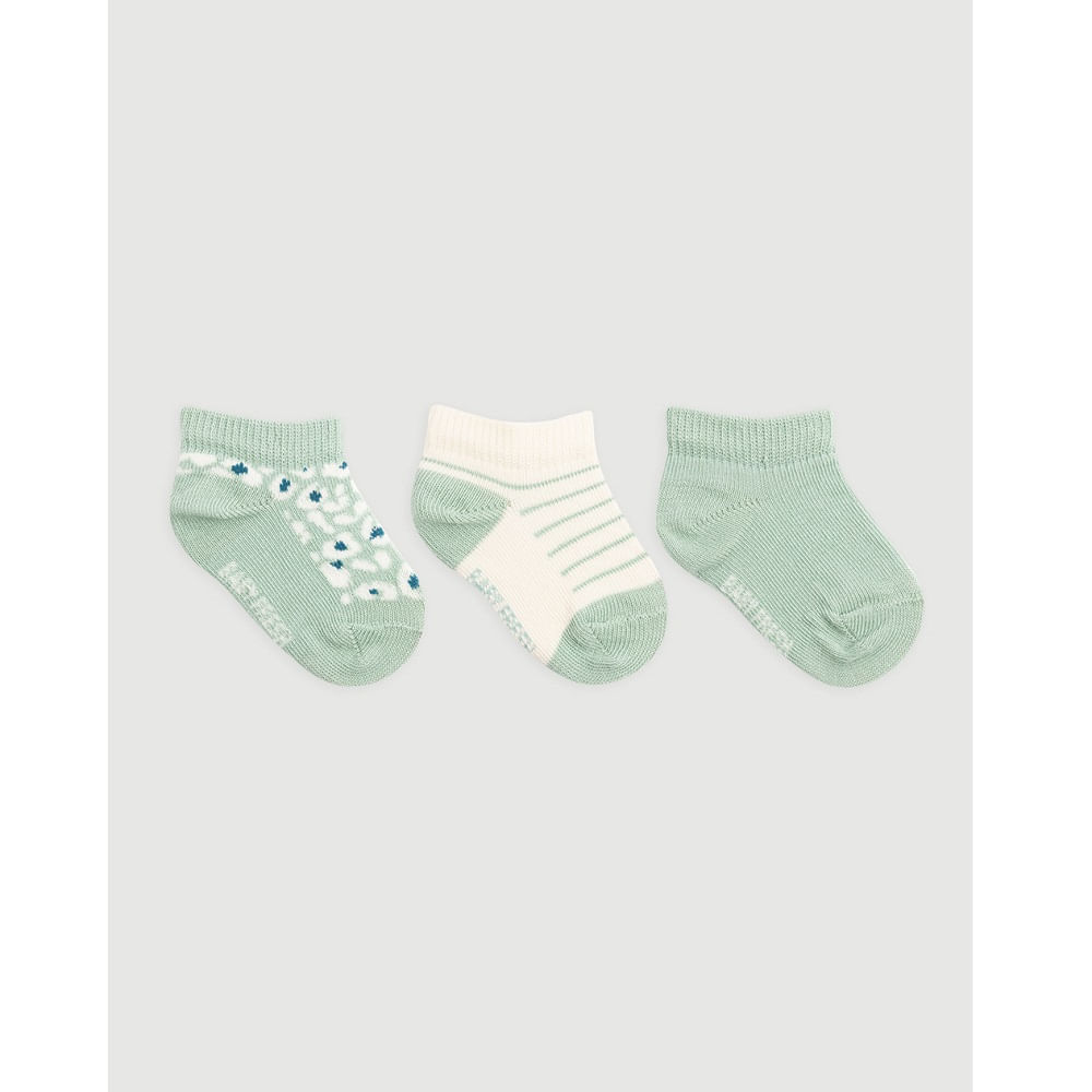Media Larga En Algodón Bebita Blan x3 Baby Fresh