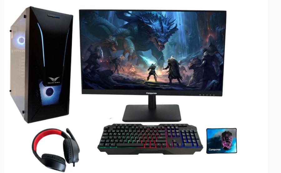 Computador Gaming Monitor 23.8" Compumax Procesador Amd Ryzen 5 5600G Memoria 16GB Disco Duro SSD 512GB Sistema Operativo Windows 11 De Prueba