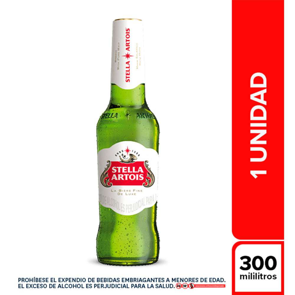 Cerveza Stella Artois Botella x300ml