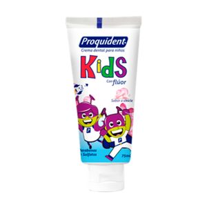 Crema Proquident Kids Con Flúor Chicle x75ml